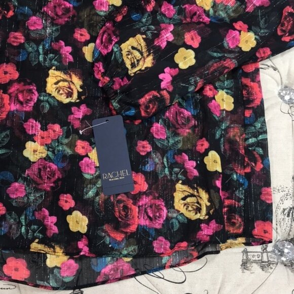 Rachel Rachel Roy Eve Floral-Print Lace-Trim Top - Picture 5 of 7